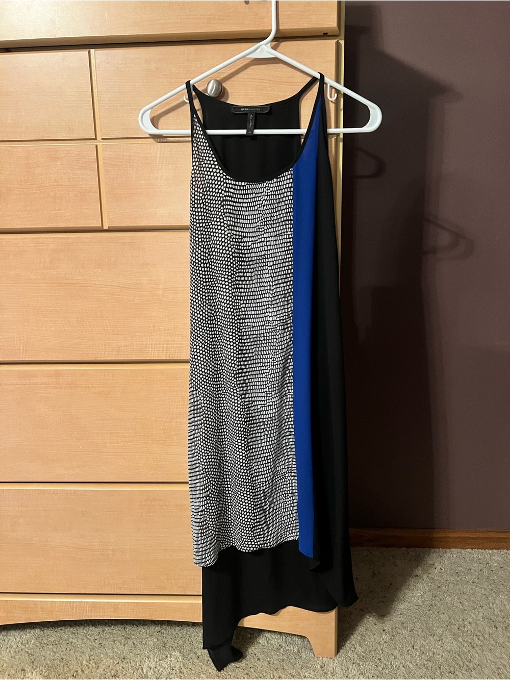 BCBGMaxAzria Asymmetrical Shift Dress